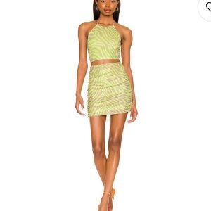 NWT Cierra Ruched Skirt Set in Lime Multi
superdown from Revolve